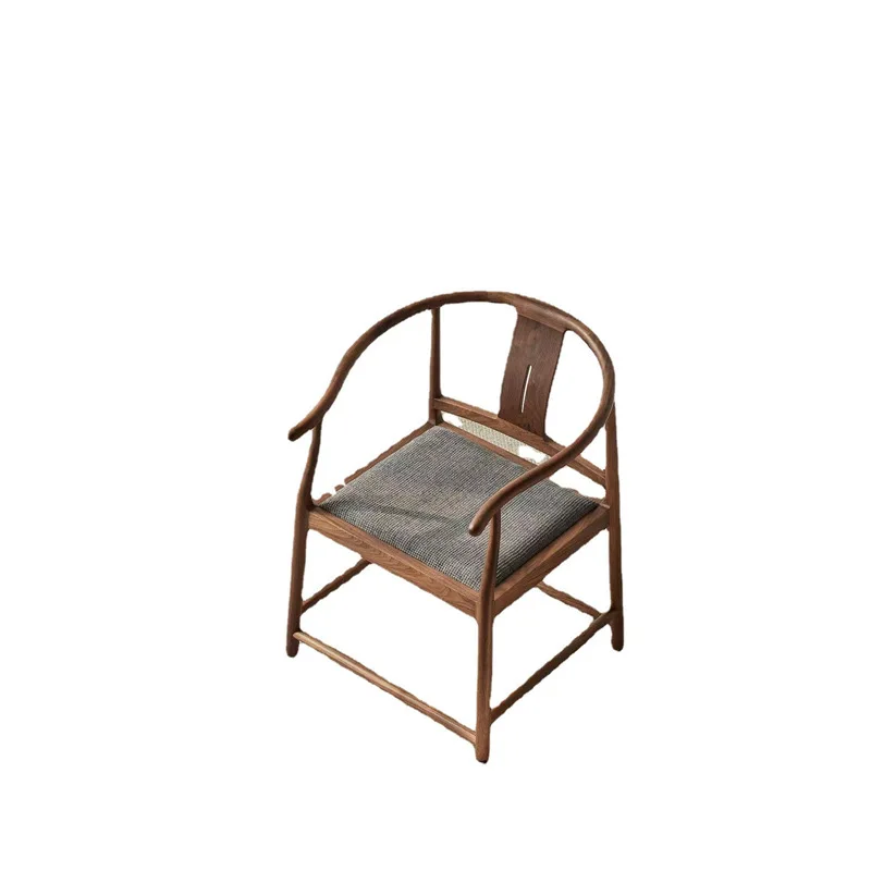 

Nordic black walnut, all solid wood armchair, tea chair, modern minimalist, official hat chair, Taishi chair