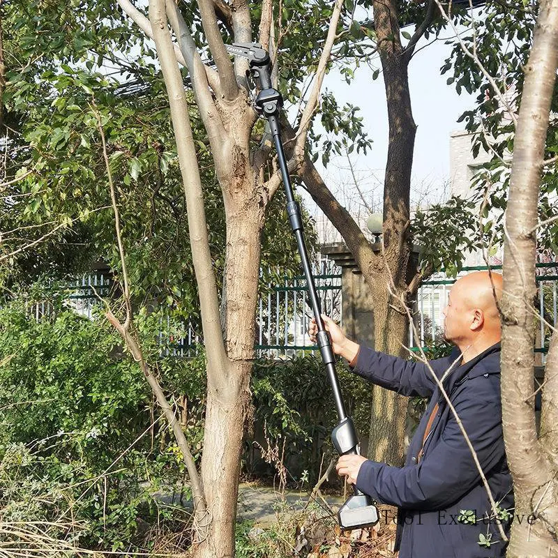 1.7M Electric Trimming Branch Sw Cordless Aerial Branch Pruning Chainsaw Telescoping Pole Pruning Tool With Li-ion Battery