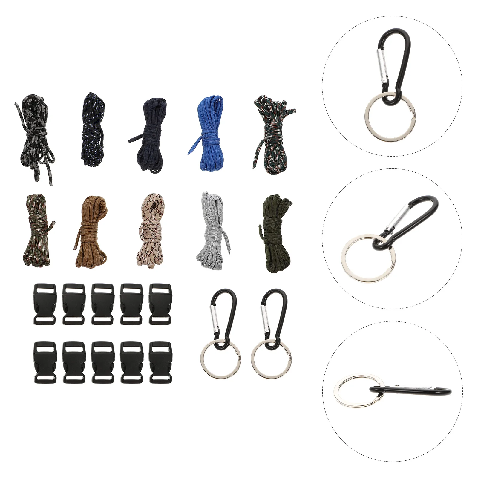 

Nylon Mountaineering Rope Set Climbing Camping High Strength Wear-resistant Compact Long Life Safe Use Umbrella Ropes Outdoor