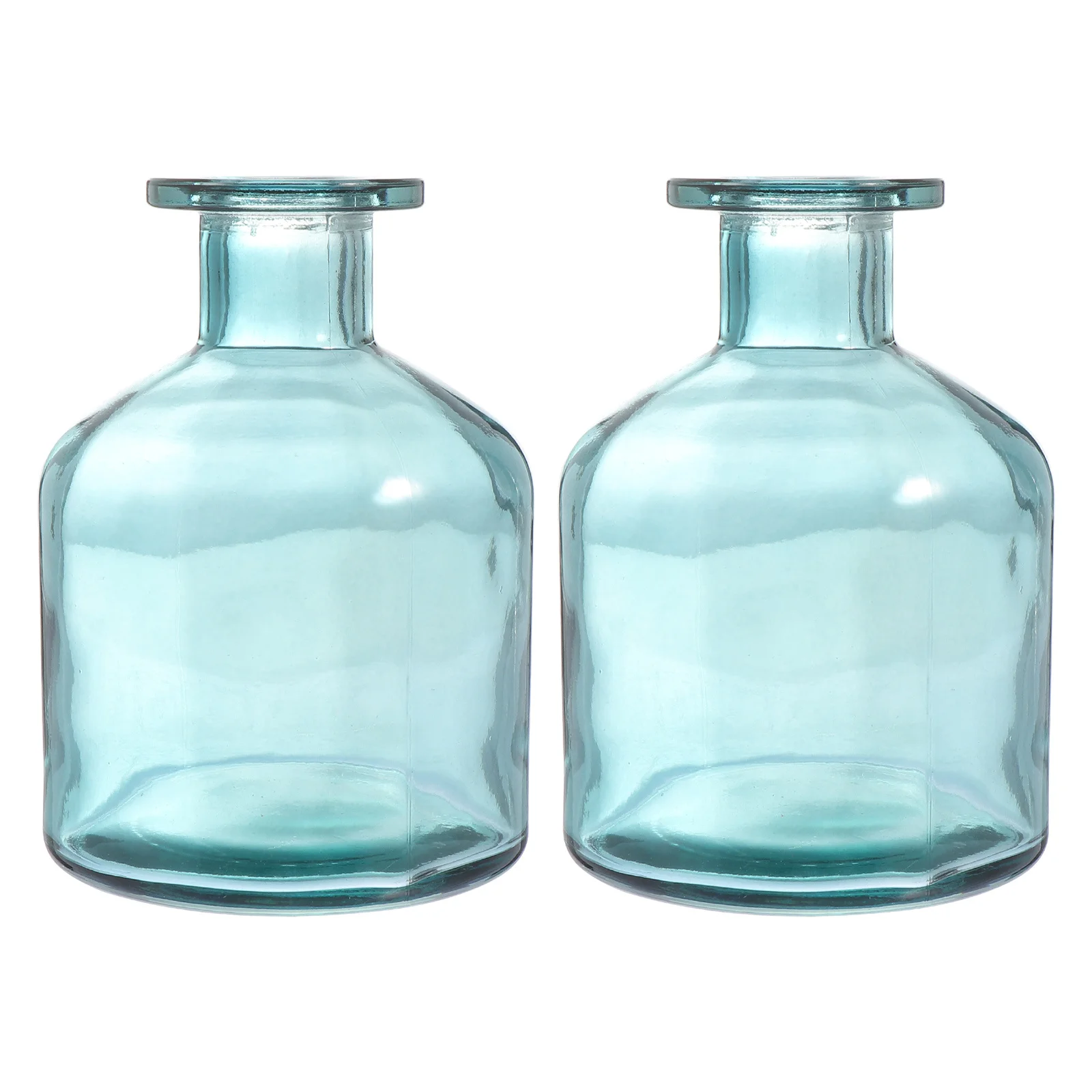

2 Pcs Small Flower Vases Holders Containers Decorative Aesthetic Clear Display Pretty