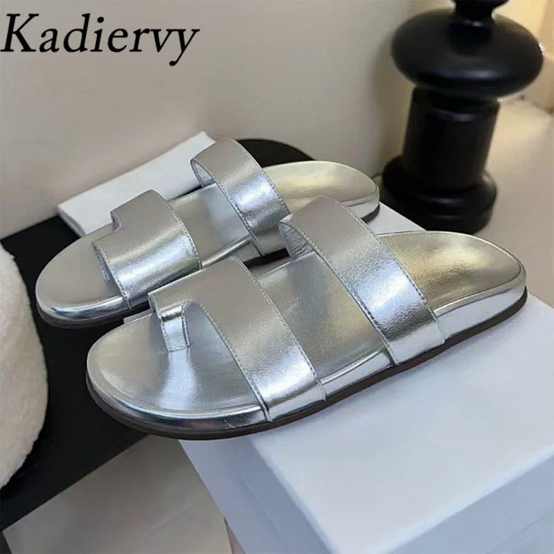 

Summer Slippers Woman Genuine Leather Mules Shoes Women Women Flip Flops Casual Comfort Slides Daily Holidays Slippers Women