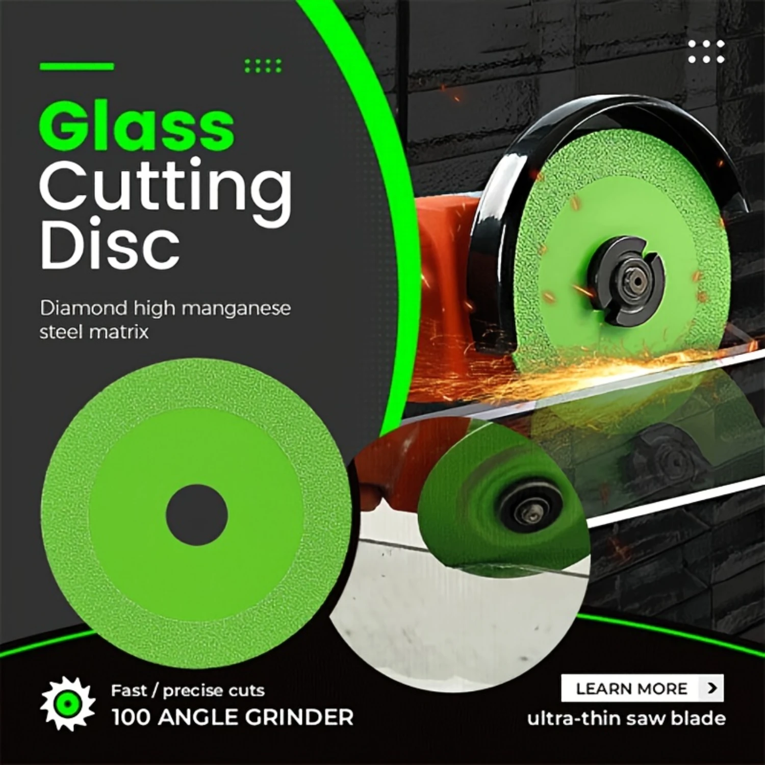 High-Quality Special 100mm Glass Marble Ceramic Jade Cutting Disc Blade for Polishing, Grinding, and Brazing - Durability and Pr