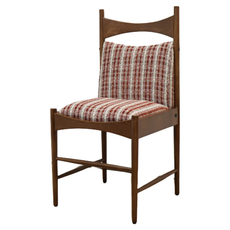 Simplicity Restaurant Café Chairs Kitchen Backrest Living Room Makeup Café Chairs Retro Wood Furniture Koffiestoel MH40KFY