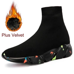 MWY Women's Sports Shoes High Top Warm Socks Shoes Casual Sneakers Men Zapatillas De Mujer Ofertas Walking Shoes Size 35-47
