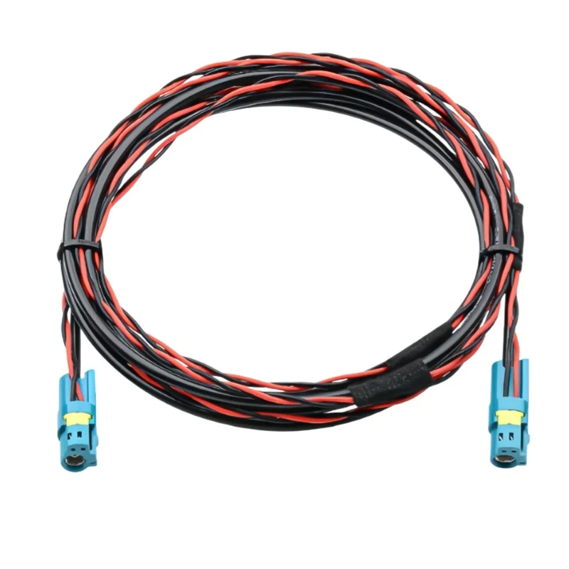 Fakra+2 to Fakra+2 power supply video harness adapter cable driving recorder camera