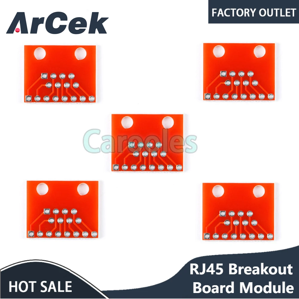 

5pcs RJ45 Breakout Board Module RJ45 to DIP Adapter Plate Board Connector DIY Electronics for Arduino