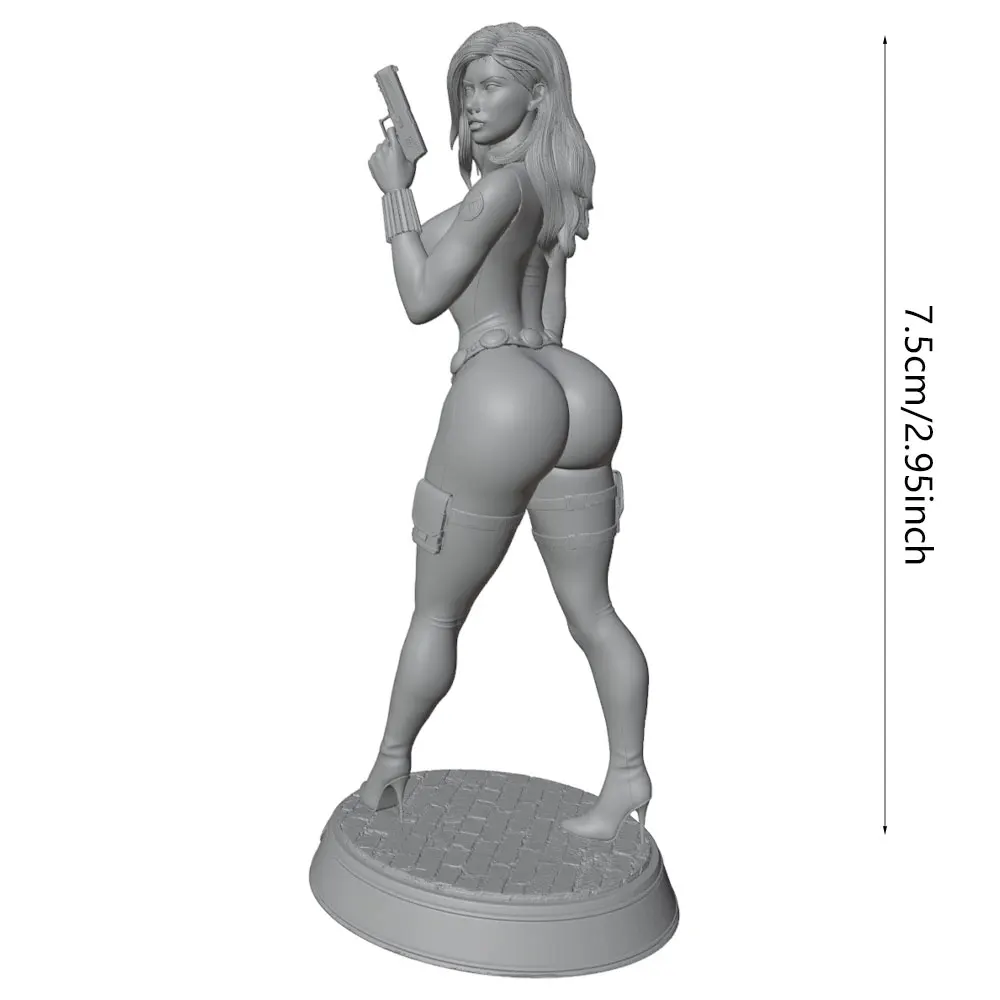 Figura resina escala 1/24 – 75mm sin pintar para coleccionismo - imagen 3