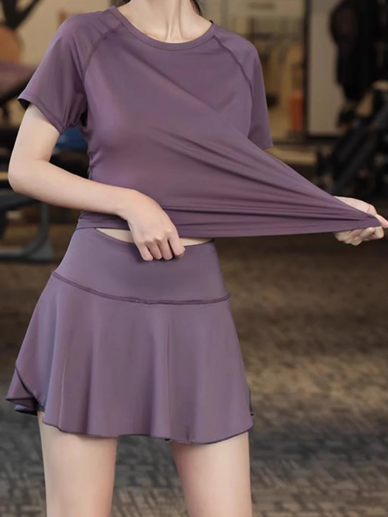 여성 2025 여름 루즈핏 속건 티셔츠 러닝 트레이닝 반바지 반팔 통기성 피트니스 투피스 세트