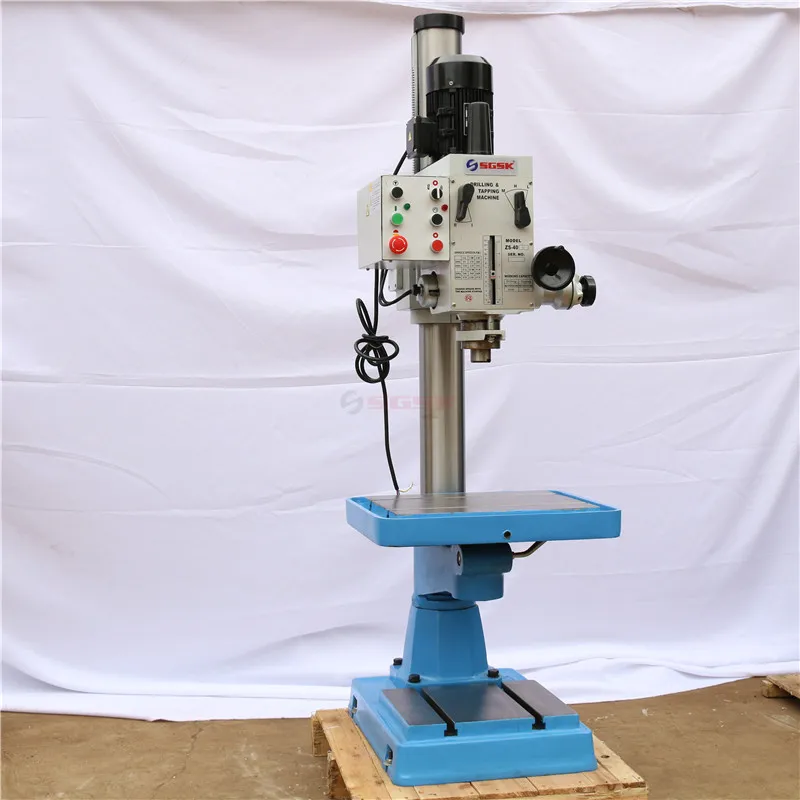 SGSK Vertical Drilling And Tapping Machine ZS-40HS/ZS-40PS Gearbox 40mm Max Drilling Diameter 3kW Power