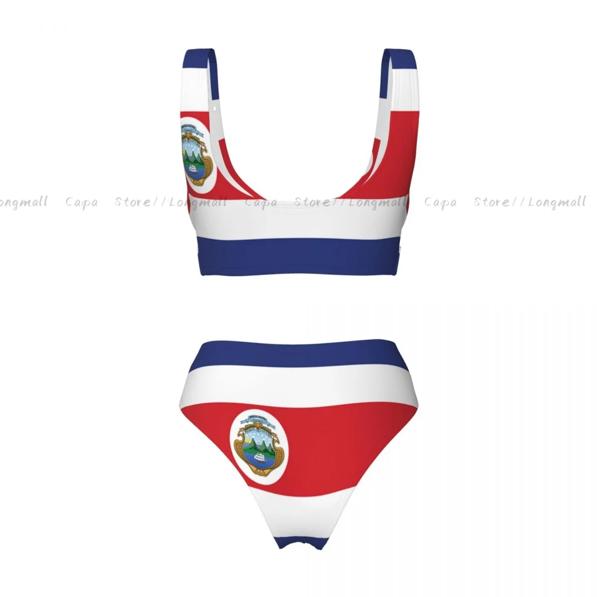 مثير مجموعة البكيني كوستا ريكان العلم المرأة 2 قطعة ملابس السباحة عبر الحدود نمط