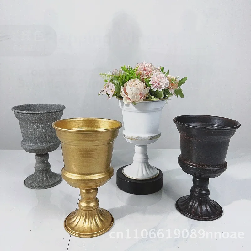 

Ретро европейские железные цветочные горшки, вазы ручной работы, украшения для украшения свадебного стола, B & B, цветочная композиция отеля, искусство