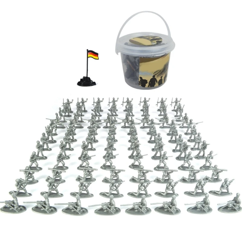 100 pçs mini soldados militares figuras modelos playset criança do exército homens crianças figuras brinquedo presente