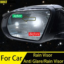 Rearview Mirror Visor Eyebrow Cover Film Anti - Fog Anti - glare Protect Rainproof Sticker Enhance Appearance Sun Rain Board Kit
