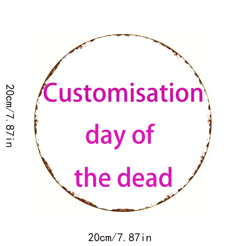 2D flach, 1 personalisiertes kreisförmiges Holzschild mit 20 Zentrentimetern – „Personalisierter Bildtext für einzigartige Geschenke, Festival-Geschenk-Geschenk-GIF