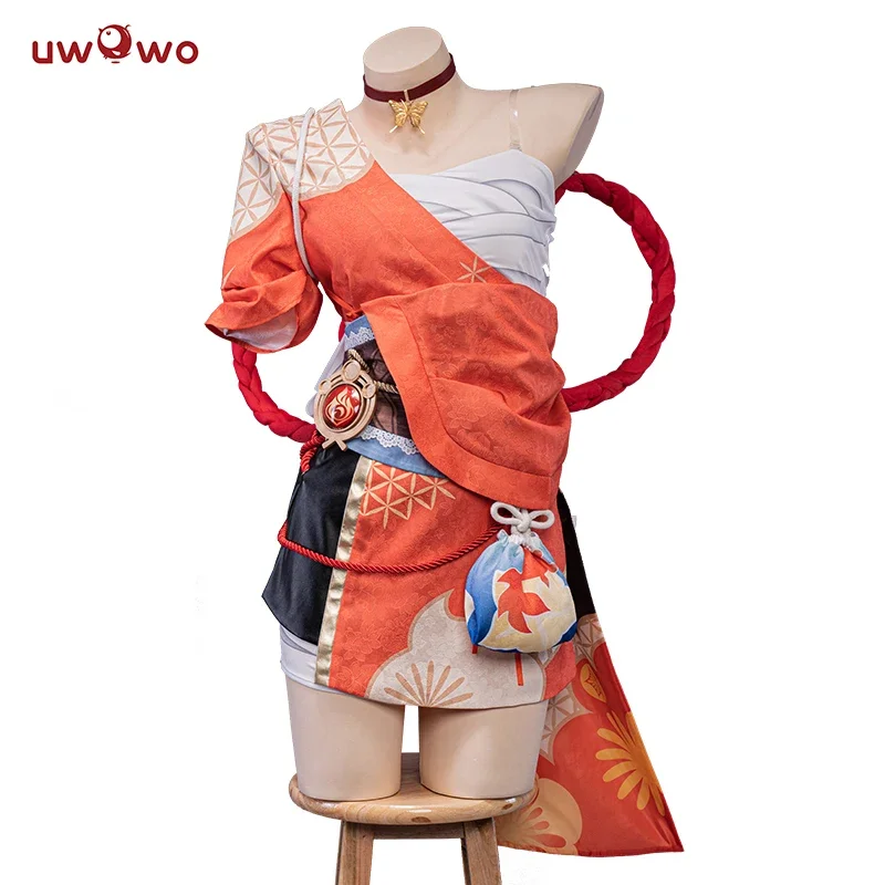 LAST BATCH  UWOWO Yoimiya Cosplay  Game Genshin Impact Cosplay Female Fashion Battle Dress Halloween Costume Women Outfits