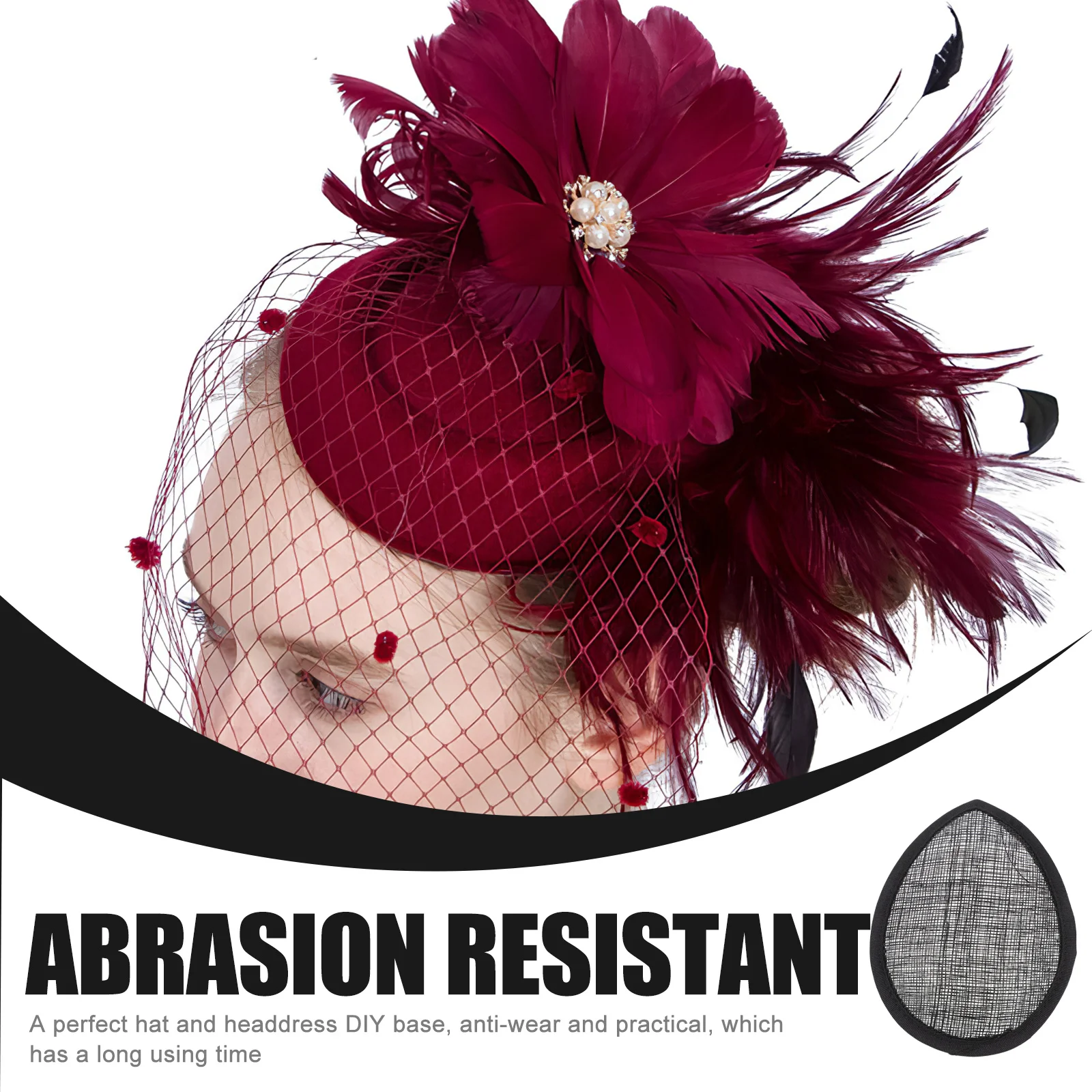 قطرة الماء قبعة قاعدة Diy بها بنفسك الكتان القبعات صنع دعم مكافحة ارتداء العملي غطاء الرأس الحرفية ملحق للنساء قبعات المواد
