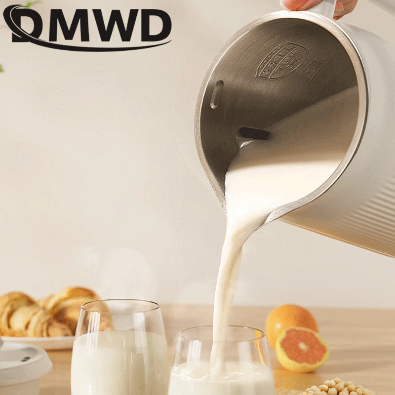 DMWD Electric Soybean Milk Machine 1200ml Soy Milk Maker Multifunctional Juicer Blender Mixer Rice Paste Wall Breaking Maker