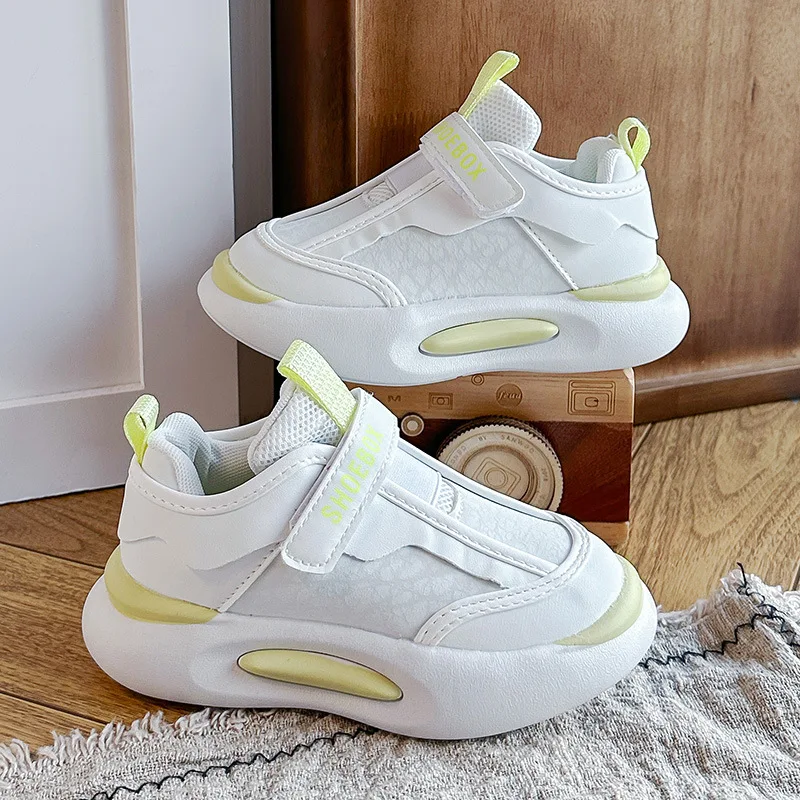 Kids'Casual Shoes Color Blocking PU Leather Fashion Autumn Shoes For Children Breathable Anti-slip White Pink Shoes Size 26-37