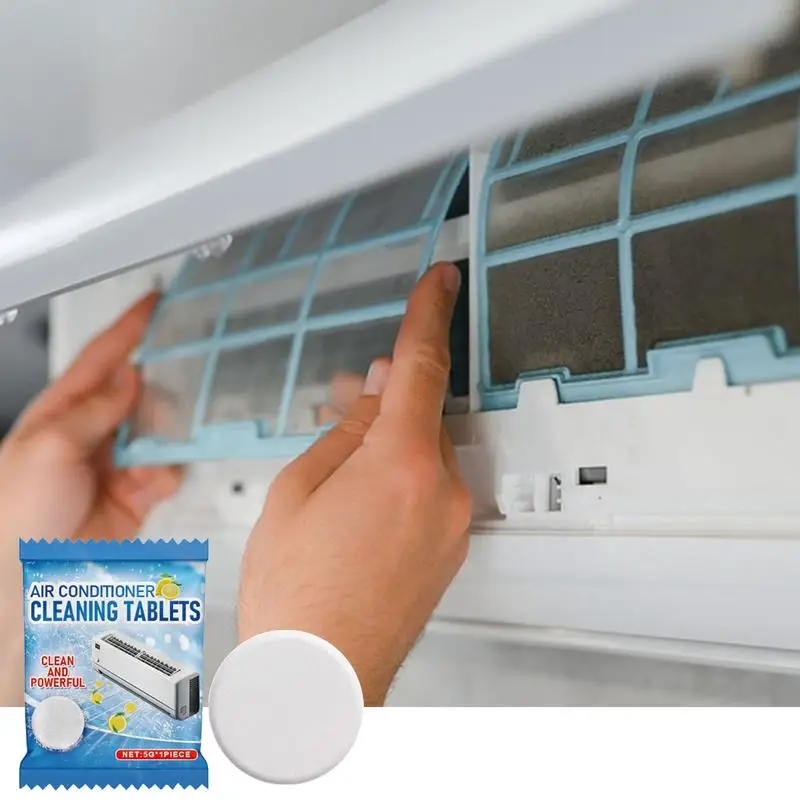 Air Conditioner Cleaning Tablet Multipurpose AC Condenser Cleaner Air Conditioner Pan Cleaner Tablets Effective Air Conditioning