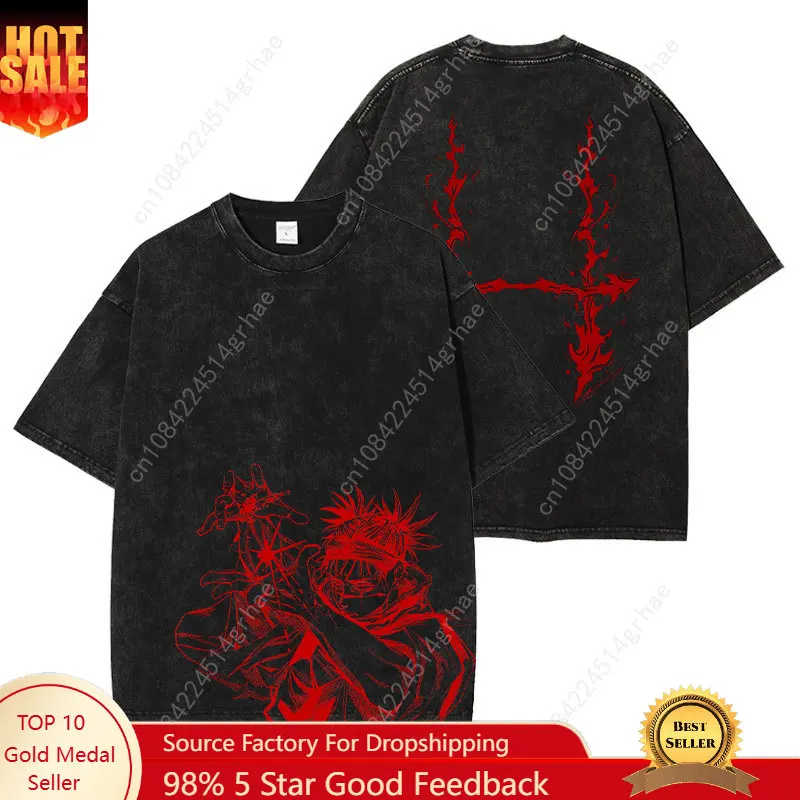 

100% Cotton Men's Summer New Style T-shirt with Wugui Fazhu Printed Logo - Crew Neck Slim Fit Short Sleeve Plus Size