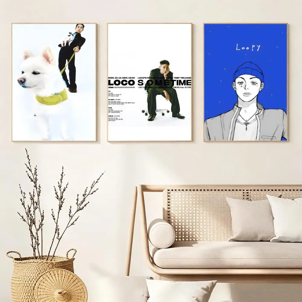 South Korea Kpop singer L-Loco Poster Pegatina artistica HD autoadhesiva impermeable para salon dormitorio - view 5