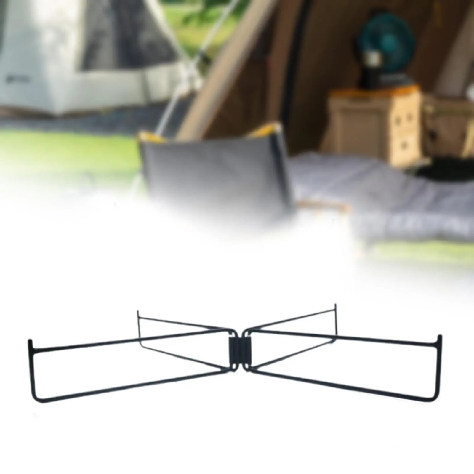 حامل تبريد قابل للطي، حامل تخزين محمول، معدات تخييم من الفولاذ المقاوم للصدأ شديدة التحمل للسفر في الهواء الطلق #2