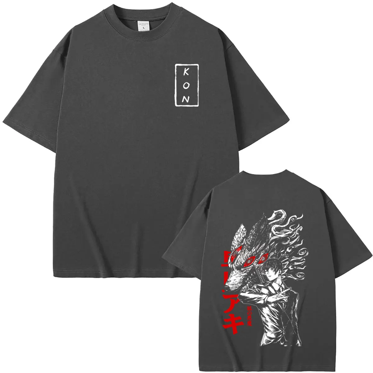Anime Chainsaw Man T-shirt Hayakawa Aki Summon Kon Fox Devil Graphic T Shirts Men Women Casual High Quality Soft Cotton Tshirt