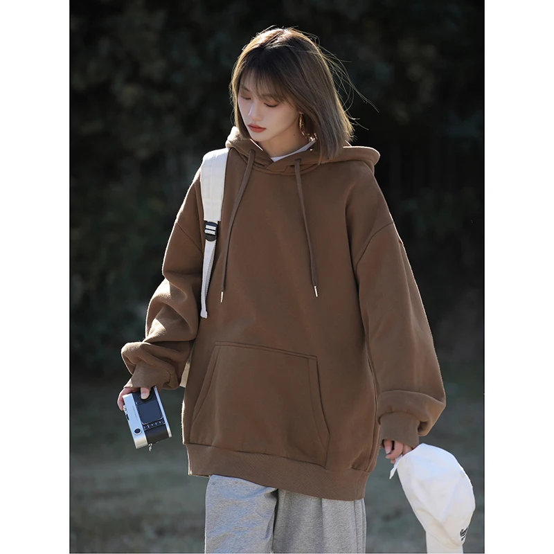 

Мужское худи оверсайз в американском ретро-стиле, весна-осень, с большим капюшоном, модное, для пар, повседневное, свободного кроя