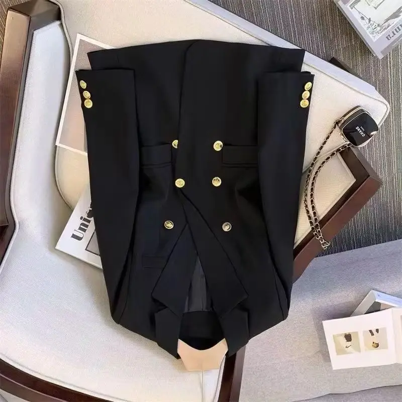 

2026 Autumn Women New Fashion Advanced Sense Blazer Overcoat High End Suit Jacket Female Korean Leisure Loose Fitting Suit Coat