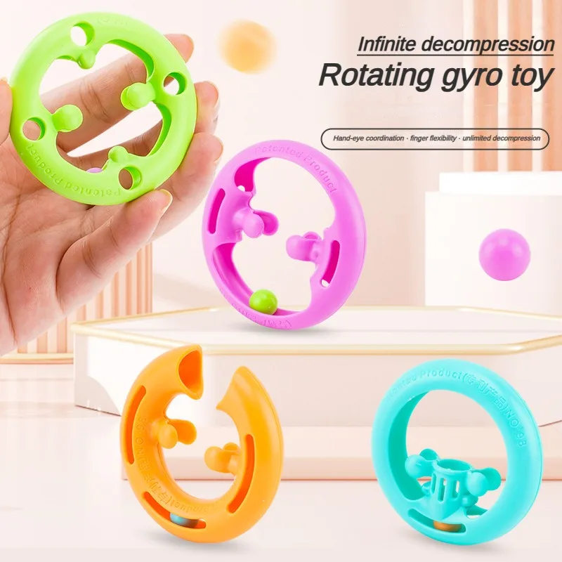 Mini fidget spinner spiral ball finger stress relief toy sensory training toys for adults and children