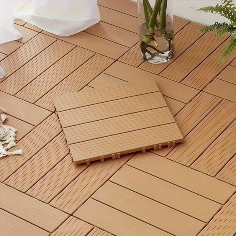 1PC Balcony Floor Suitable for Outdoor Terrace Garden Courtyard Floor Outdoor Decoration Splicing Floor Floor Tiles wood deck