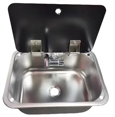 RVS قافلة المعسكر مقطورات السفر أحواض المطبخ الفولاذ المقاوم للصدأ 304 الفولاذ المقاوم للصدأ قافلة المحمولة RV أحواض المطبخ