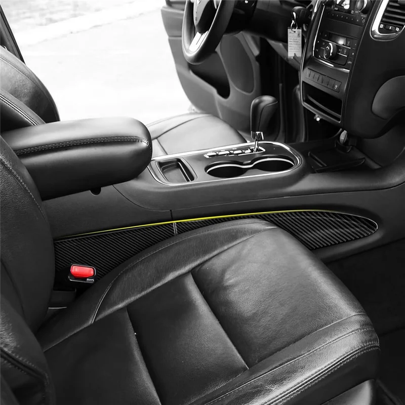 

Крышка боковой панели, отделка центральной консоли для Dodge Durango 2014-2020, аксессуары для интерьера из углеродного волокна