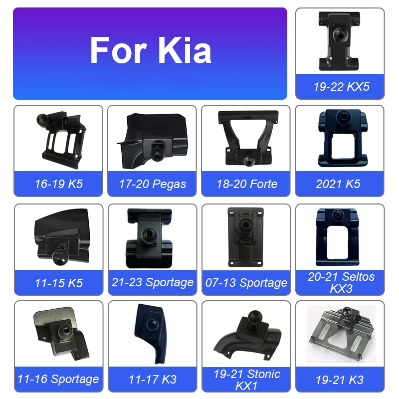 Araba adanmış telefon tutucu braketi montaj özel taban Kia Sportage R 2021 2022 2023, K5/KX3 Seltos 2020 2021, KX5 2019-2022, K3
