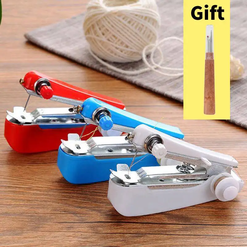 Portable Tailoring Machine Mini Sewing Machine Pocket Sewing Machine Hand-Held Clothe Stapler Sewing Device for Home Accessories