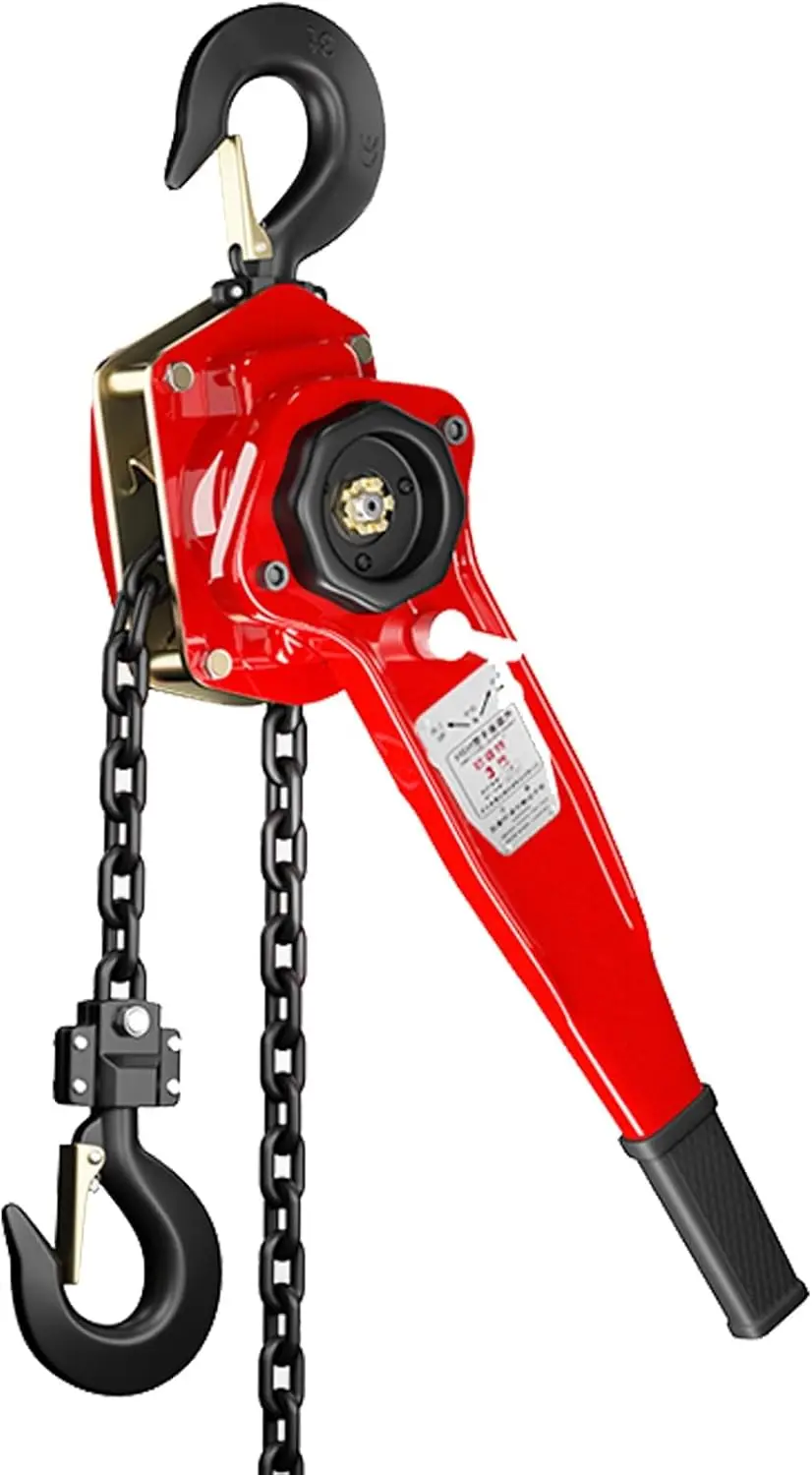 Manual Lever Hoist With 2 Heavy Duty Hooks,Double-Pawl Alloy Steel Brake Lever Block Chain Hoist, Ratchet Lever Hoist For Heavy