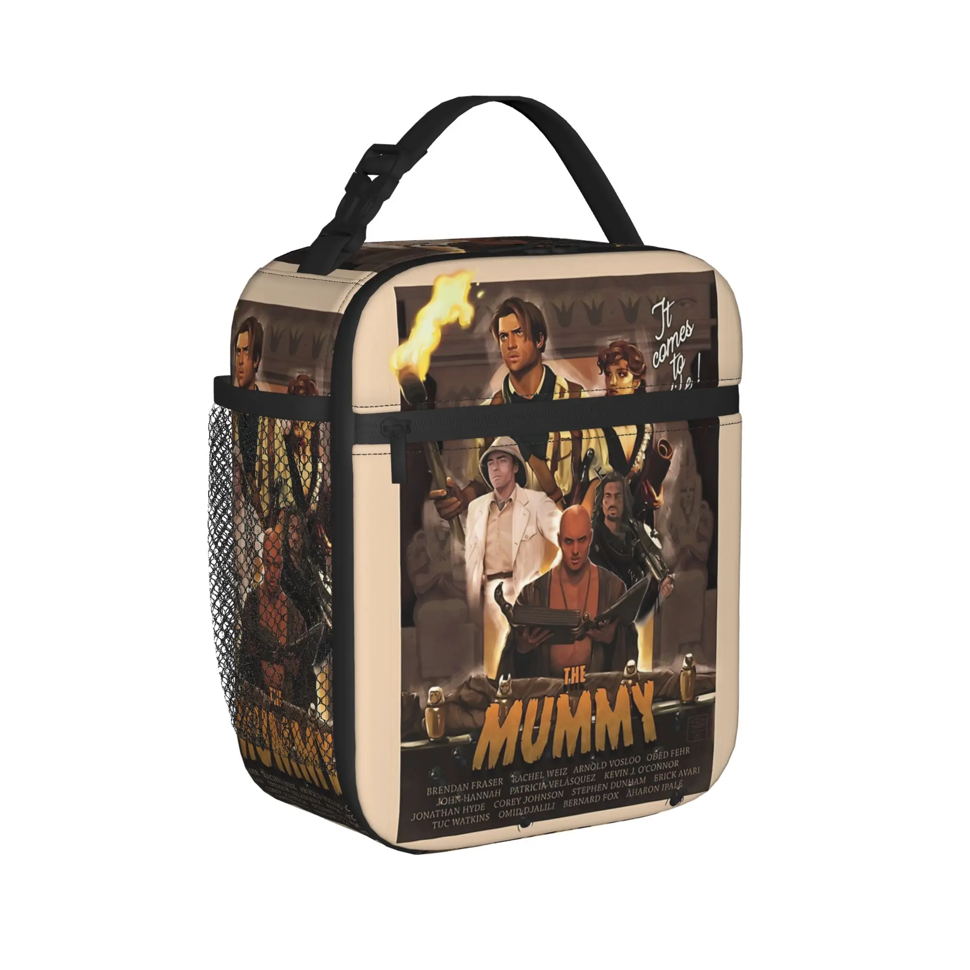 The Mummy vintage poster Insulated Lunch Bags Large  Meal Container Cooler Bag Tote Lunch Box School  Outdoor Girl Boy