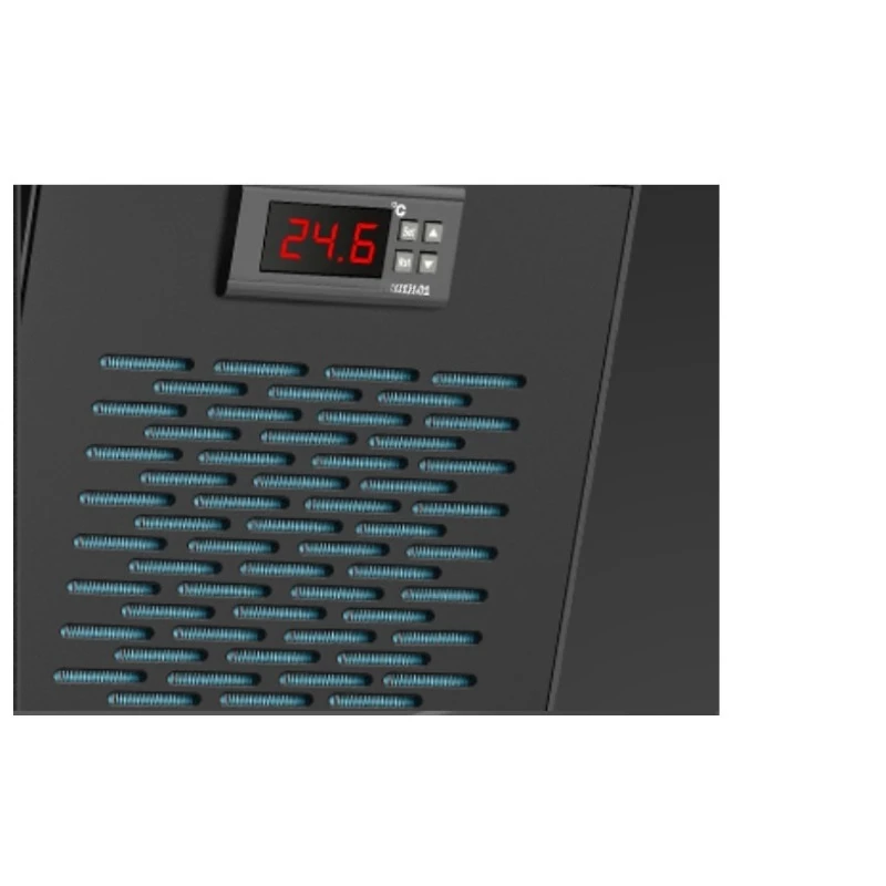 

270W 110V/220V Aquarium Chiller Low Noise 1/10HP LED Digital Display Titanium Coil 160L Fish Tank Cooler for Living 160L Plastic
