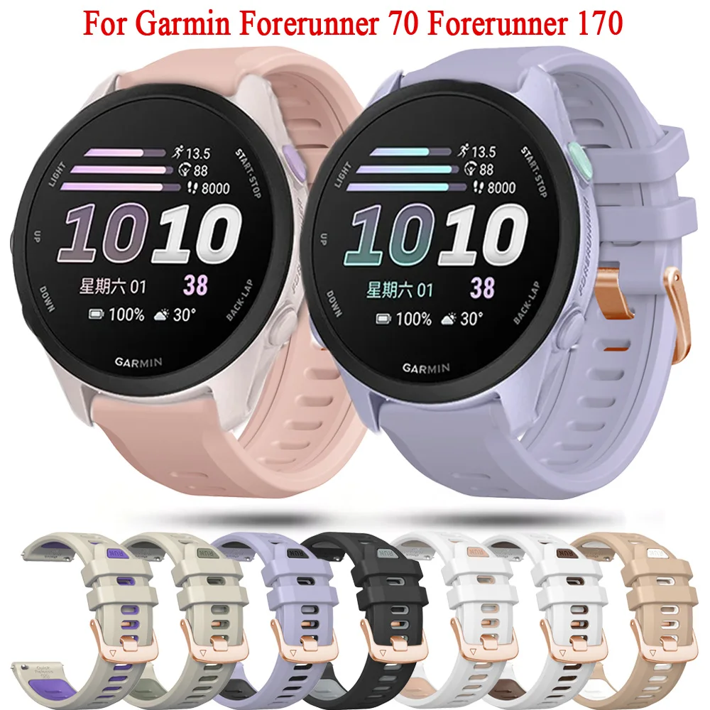 Silicone Official Replacement Straps For Garmin Forerunner 70 Strap correa Compatible for Garmin Forerunner 170 Band 20mm Belt