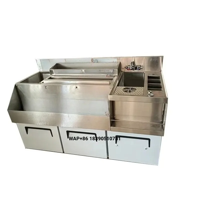 Professional Bartender Kit & Compact Mobile Station Combo - Includes Cocktail Set and Small Bar Counter