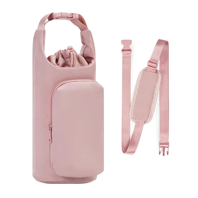 

New Ice Cup Holder Insulated Water Bottle Bag Crossbody Outdoor Travel Thermal Flask Carrier