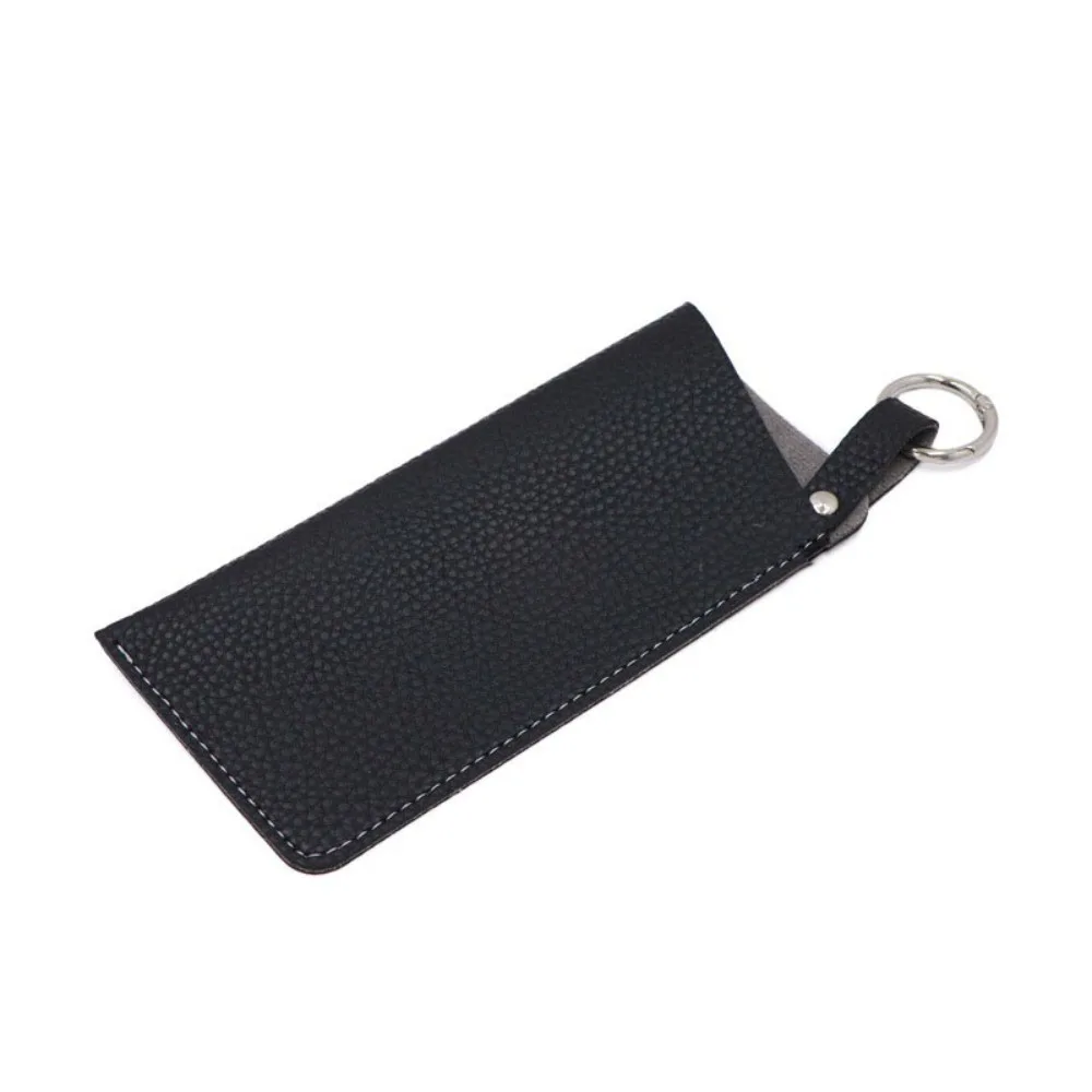 

Sunglasses Pouch Pu Leather Glasses Bag With Keyring Glasses Clip Glasses Storage Bag Eyewear Protector Case Korean Style