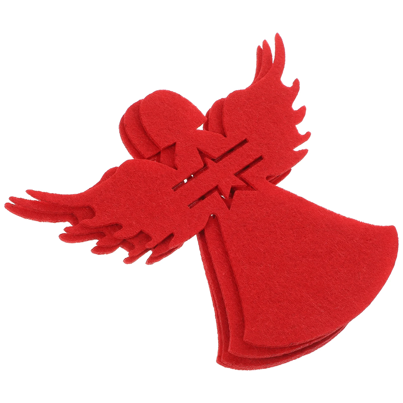 

4Pcs Xmas Angel Shaped Cutlery Bags Christmas Tableware Covers Festive Party Silverware Holders Holiday Decoration