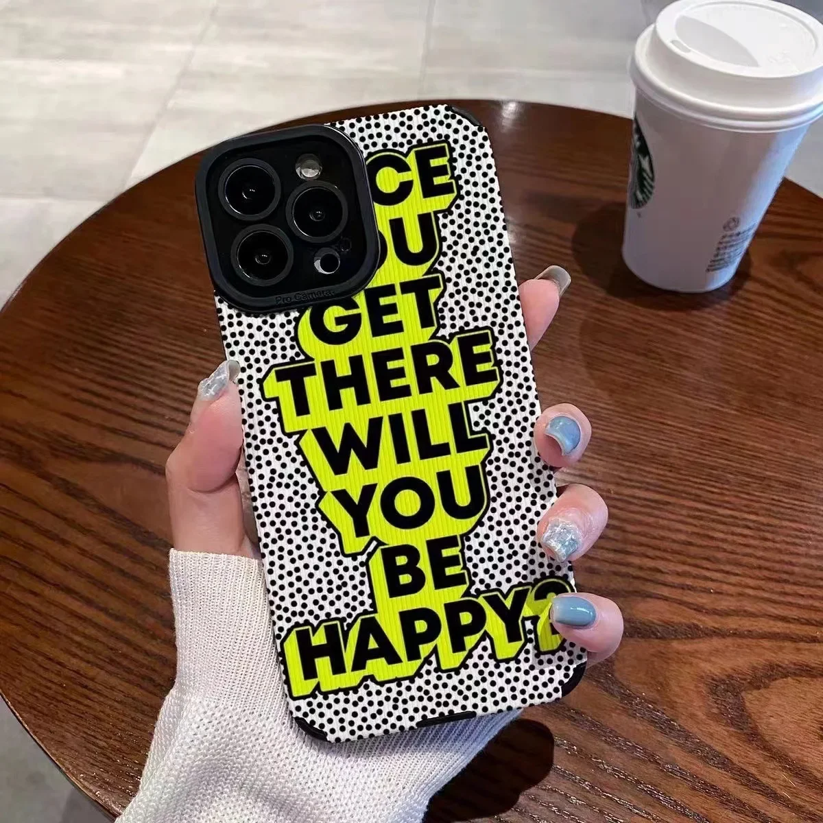 Dots Letters Phone Case Cover for IPhone 11 12 13 14 15 16 Pro Max Shockproof Case for IPhone 16 Pro Max