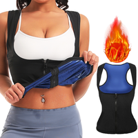 Women Sauna Sweat Shapewear Vest Waist Trainer Corset Workout Tank Tops Slimming Body Shaper Compression Weight Loss Fat Burning