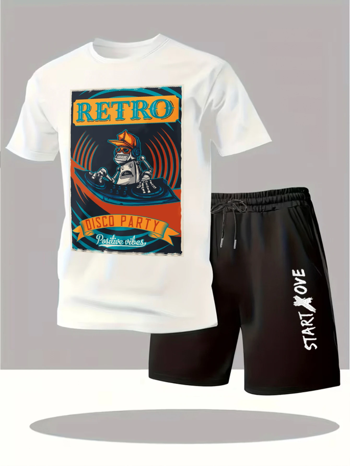 

Мужские комплекты 2025: Новинка! Модные мужские костюмы, графический комплект одежды с коротким рукавом, спортивный костюм для мужчин с принтом.