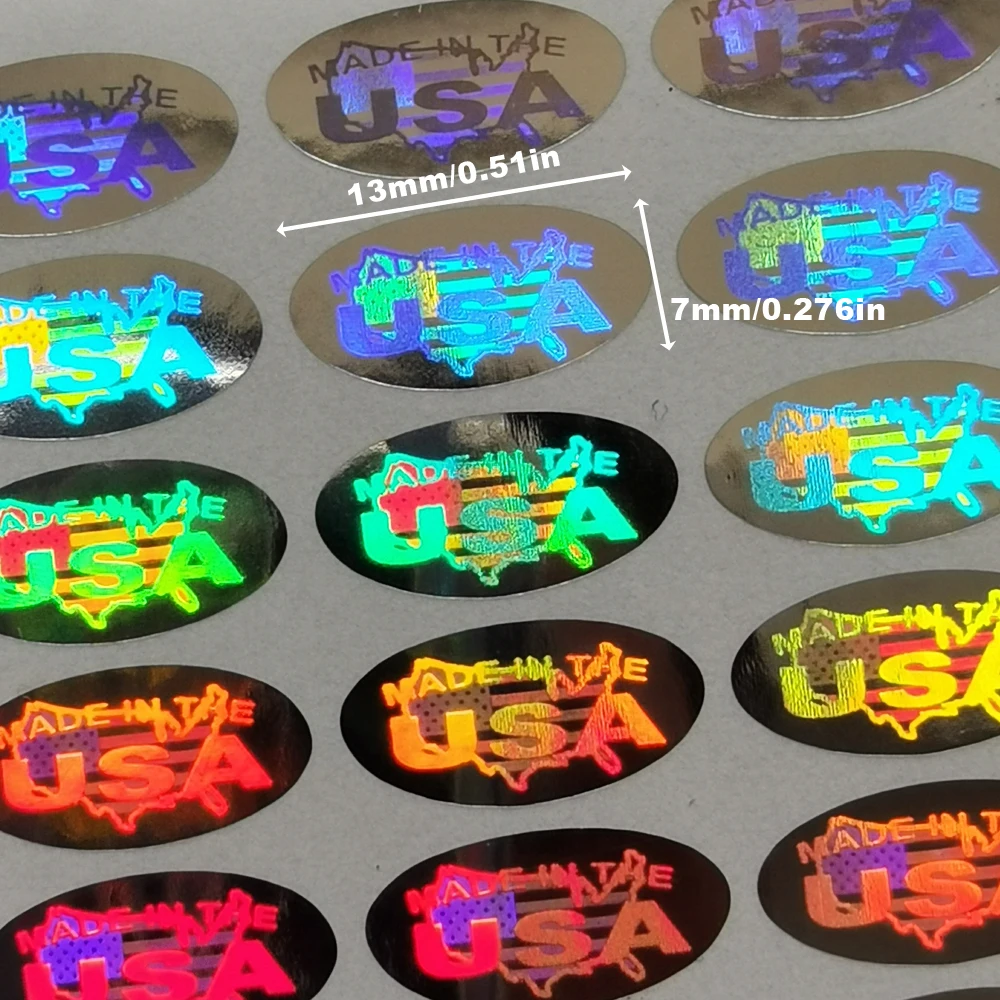 520pcs OF ORIGINAL INNOVATIVE MADE IN THE USA LABEL STICKERS OVAL LASER HOLOGRAM TAMPER PROOF ORIGIN VOID SEAL