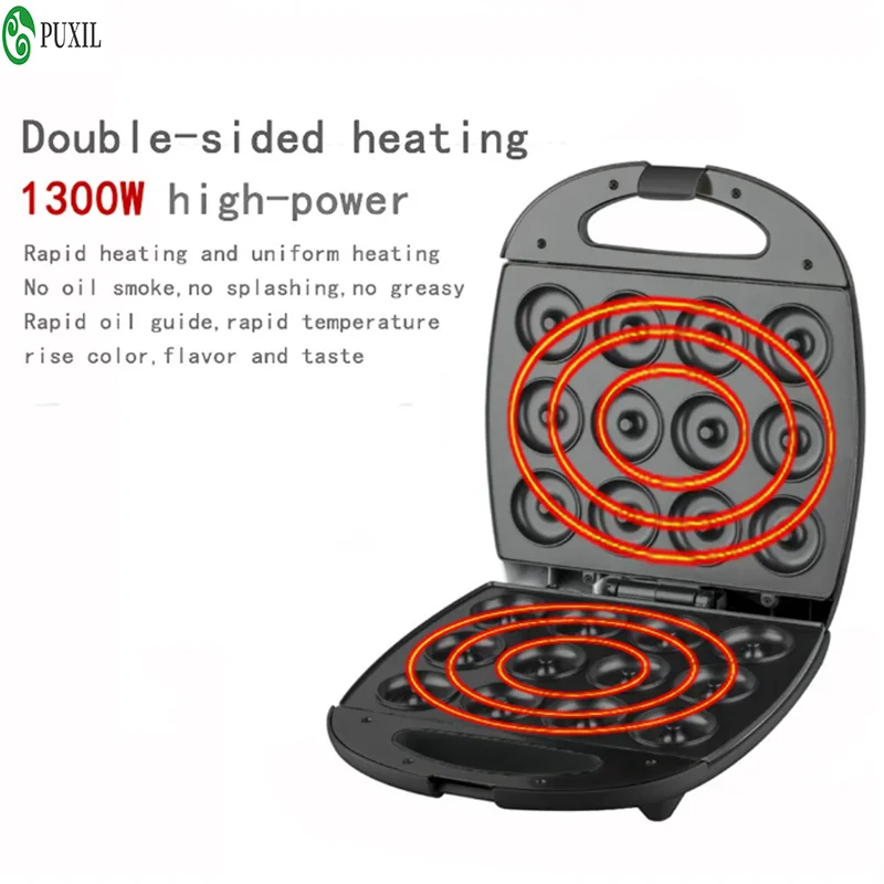 Home donut machine, fully automatic electric pancake maker, European standard mini baking children's cake machine, double-sided