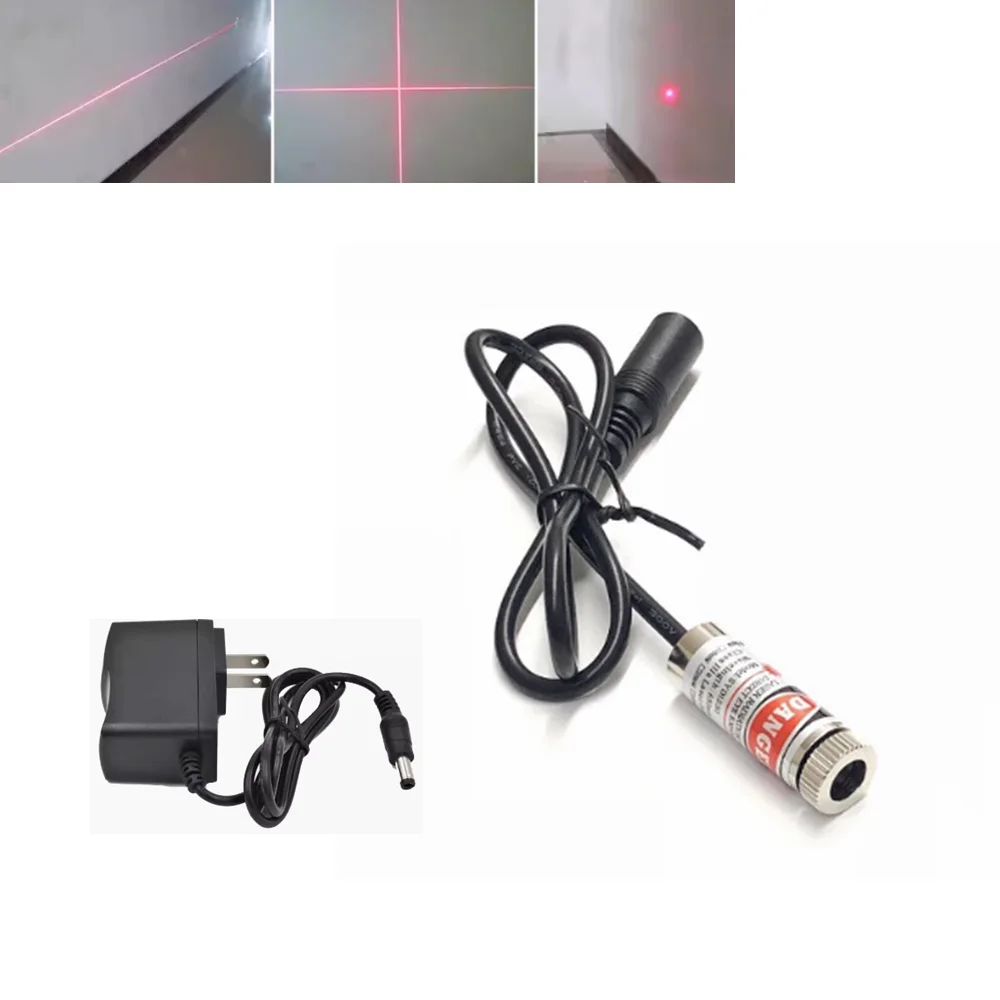 

650nm 5mw Red Laser Diode Module Dot/Line/Cross For Positioning With 5V Adapter