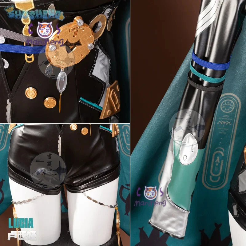 أزياء لعبة Zenless Zone Zero Lucia Elowen التأثيرية الجديدة بذلة جلدية شورتات كيب إكسسوارات زي كرنفال الهالوين #5